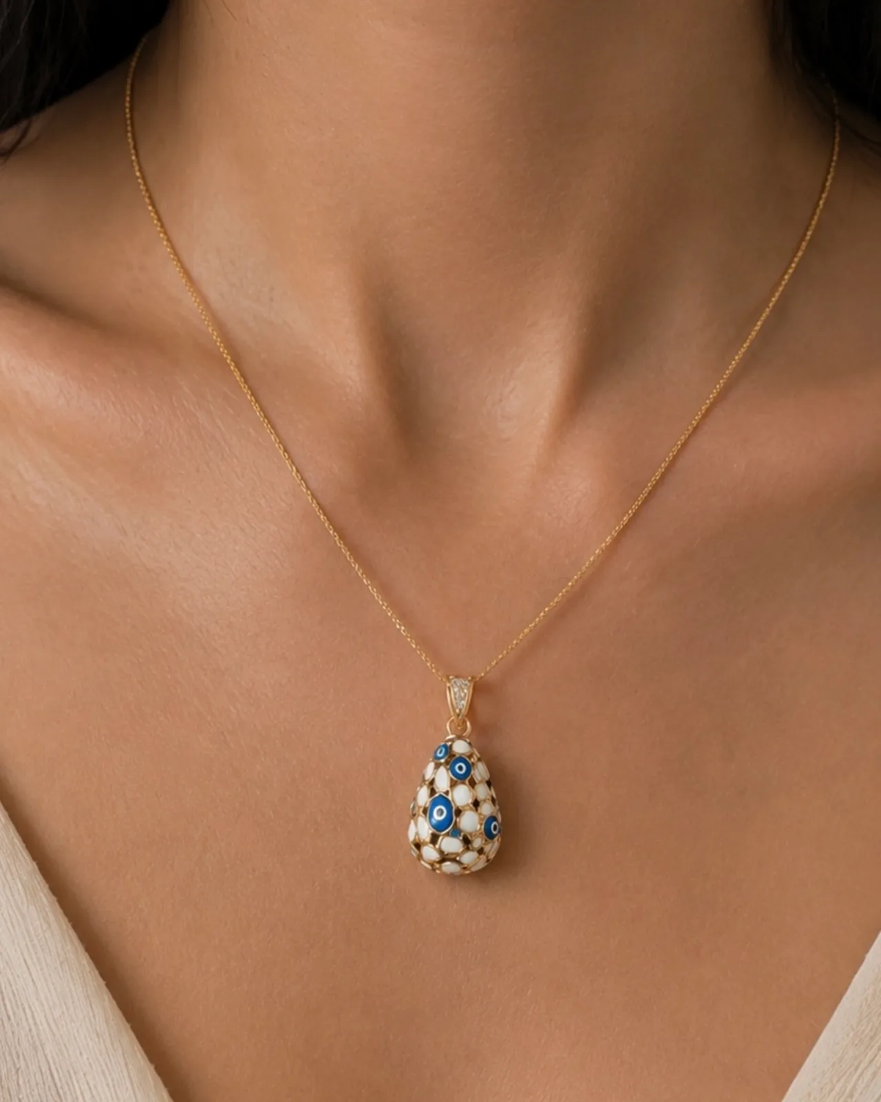 Evil Eye Drop Pendant