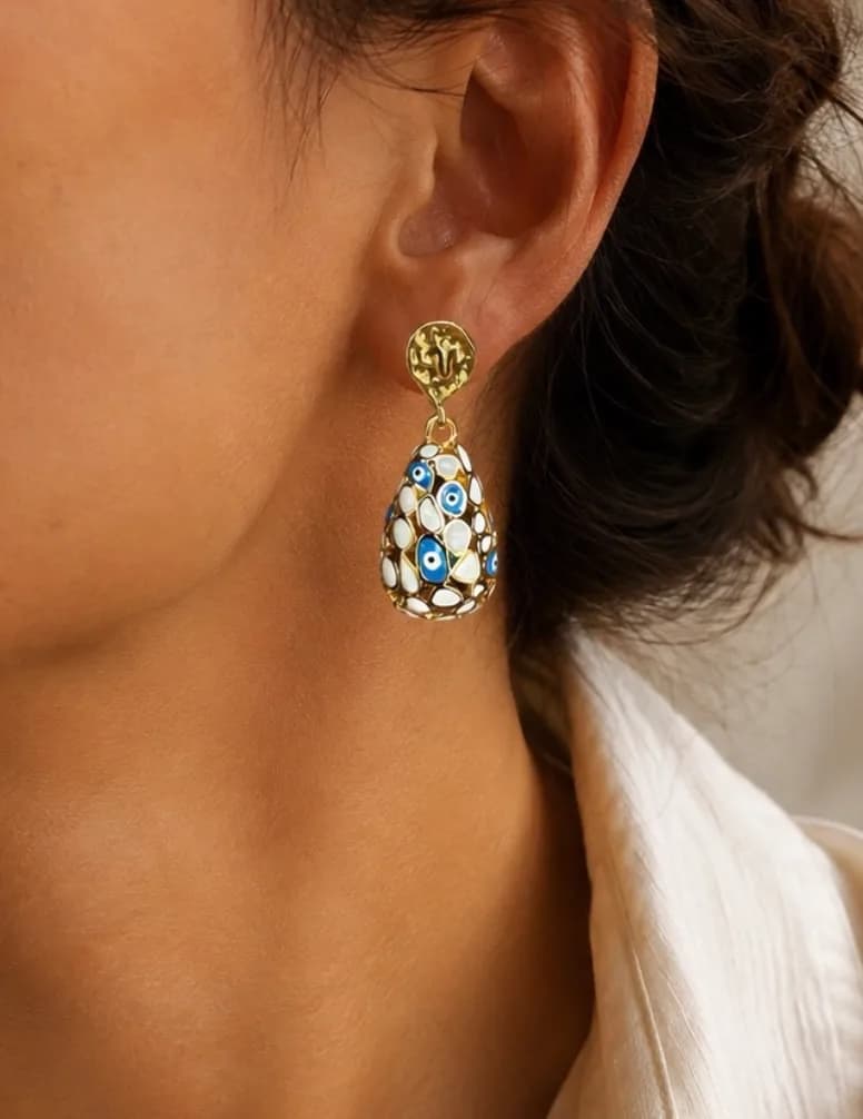 Evil Eye Drop Earring