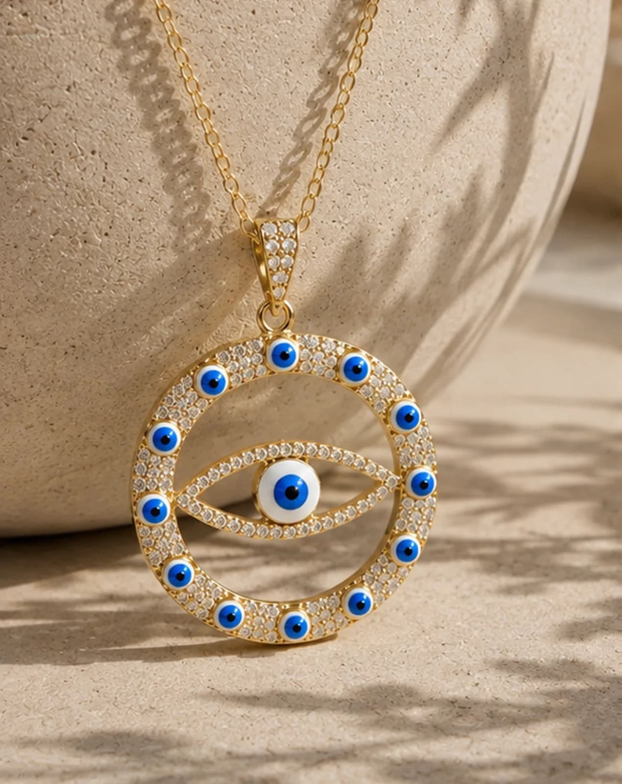 Evil Eye Pendant with Cubic Zirconia — 2