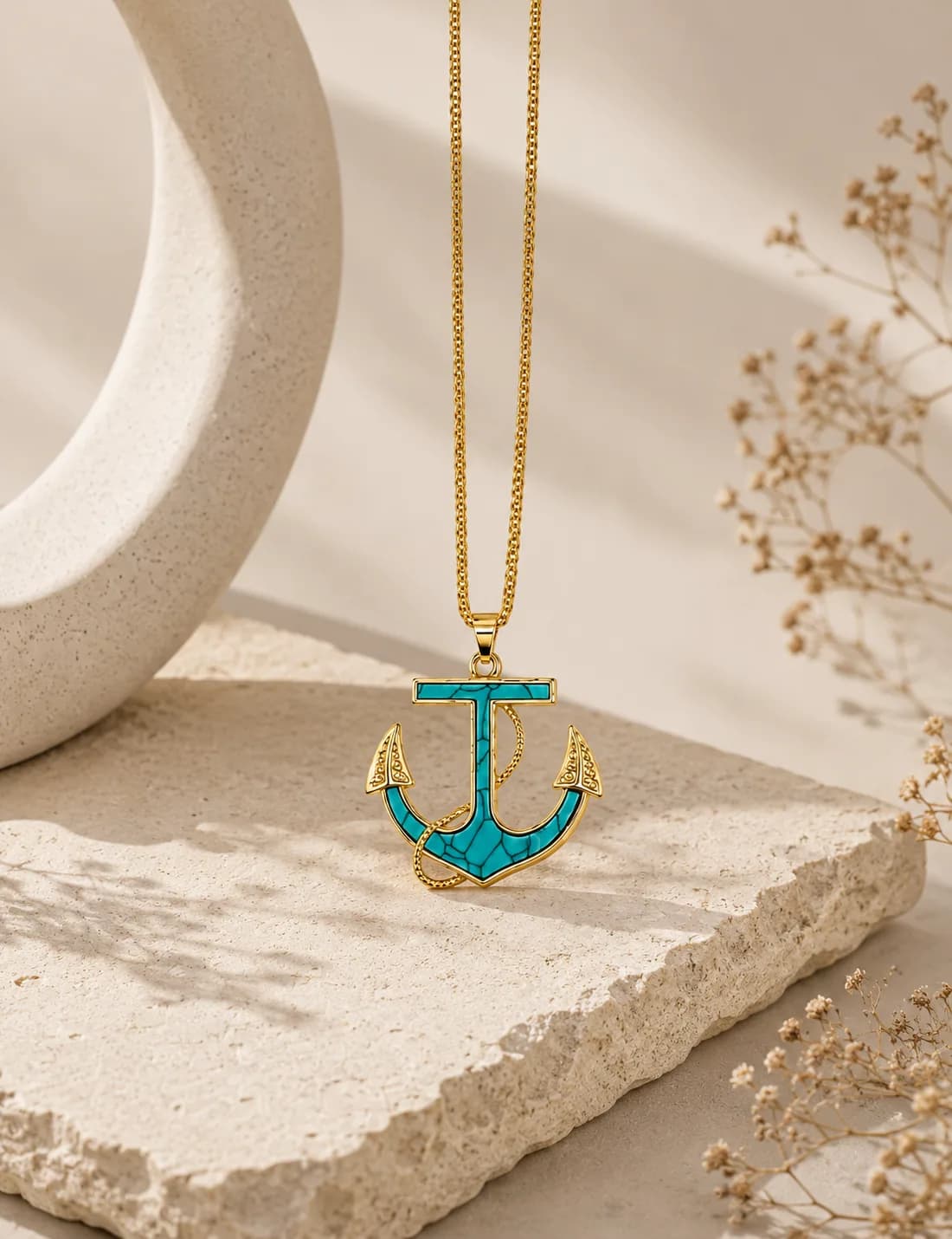 Anchor Pendant with Cubic Zirconia — 2