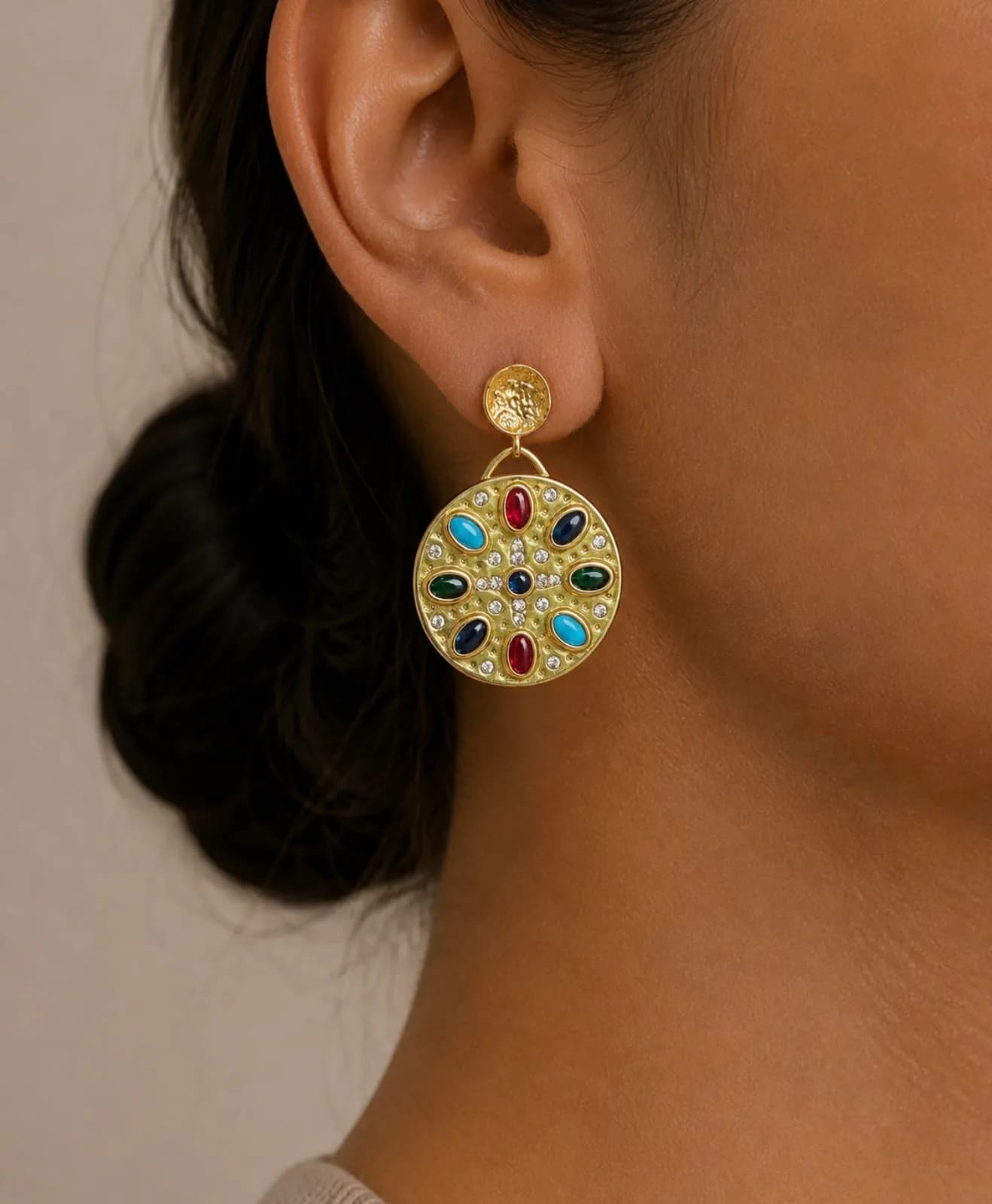 Multicolour Sun Earring
